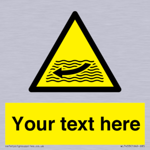 Custom Warning strong river flows